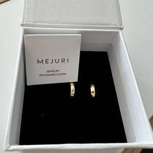 Mejuri 14K Solid Gold Earrings Bold Huggies hoops